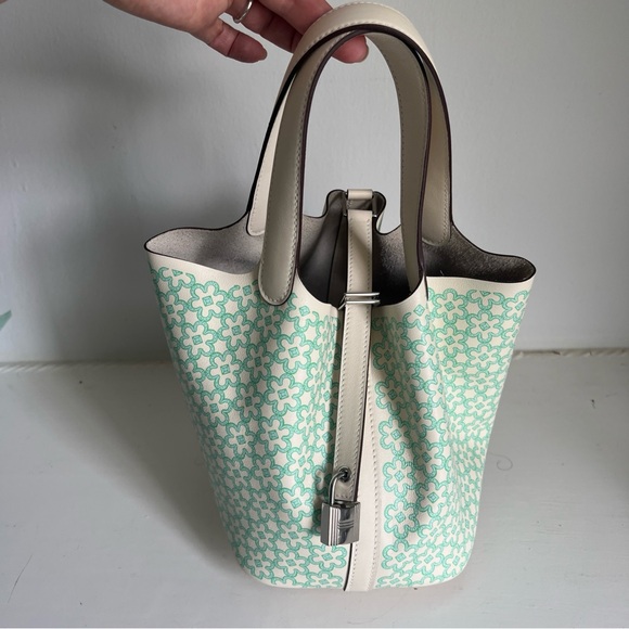 Hermès Picotin Lock 18 Lucky Daisy Nata Veau Swift Limited Edition New  w/o tags - Picture 14 of 14